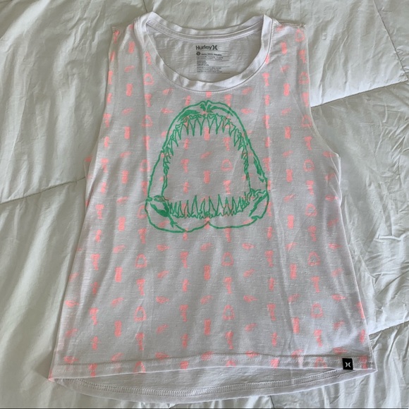 Hurley Shark Jaws Tank Top Muscle Shirt - Picture 5 of 8